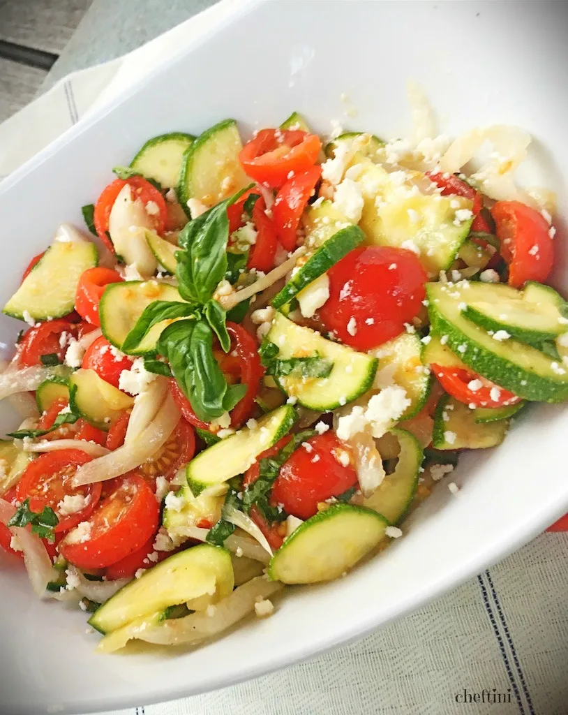 Image of Tomato Zucchini Salad with Ricotta Salata