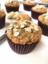 Image of Banana Oat Peanut Butter Muffins