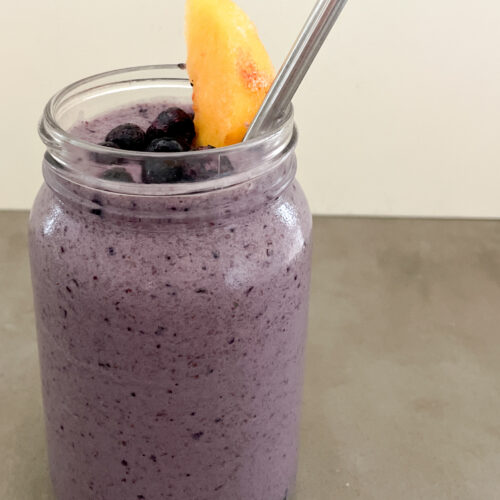 Image of Blueberry Peach Banana Smoothie (with Veggies)