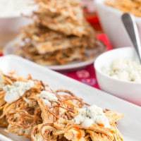 Image of Buffalo Chicken Poutine on Potato Waffles
