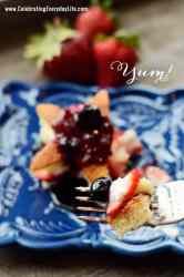 Image of Strawberry Shortcake with Wild Blueberry Sauce Recipe