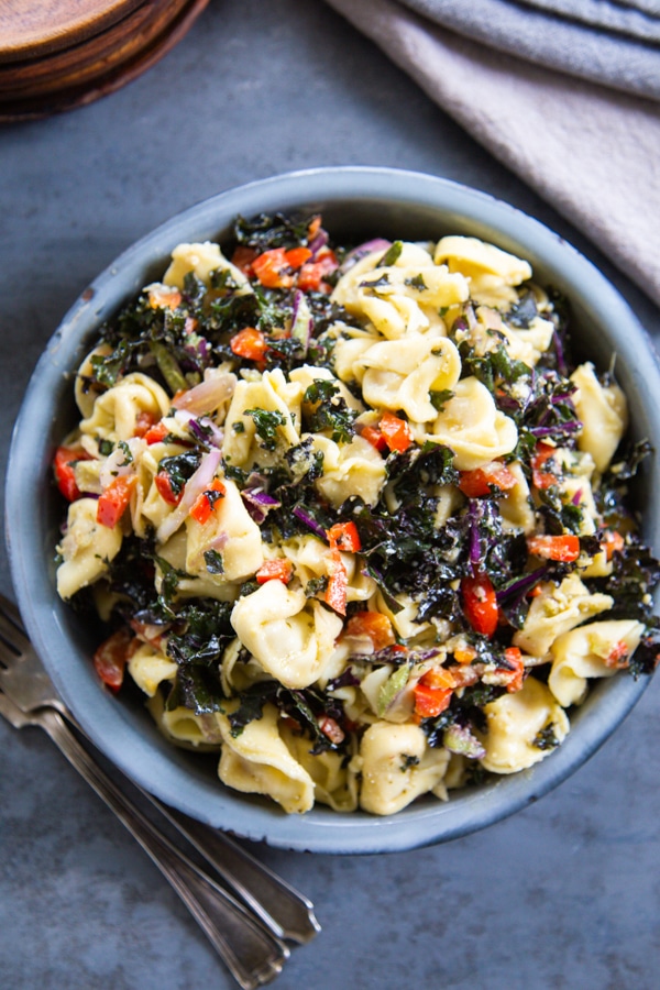 Image of Kale & Tortellini Pasta Salad