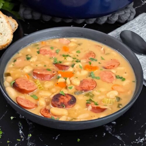 Image of Creamy Bean Soup With Smoked Sausage