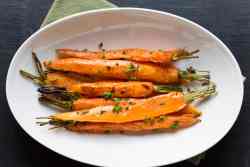 Roasted Carrots with Ginger & Sesame Oil