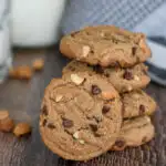 Image of Thick & Chewy Peanut Butter Chocolate Chip Cookie Recipe