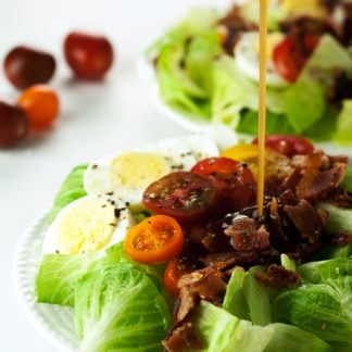 Image of Heirloom Tomato BLT Salad with Warm Bacon Dressing