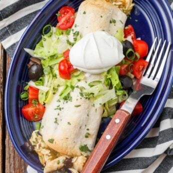 Image of Green Chile Chicken Burritos