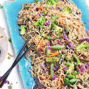 Image of Garlic Ginger Vegetable Ramen Stir Fry