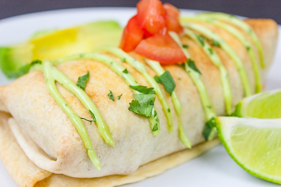 Image of Baked Chicken Chimichangas Recipe