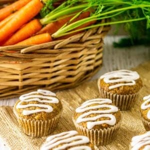 Image of Carrot Cake Muffins With Cream Cheese Glaze