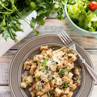 Image of Slow Cooker Fresh Herb Chicken Mushroom Leek Casserole