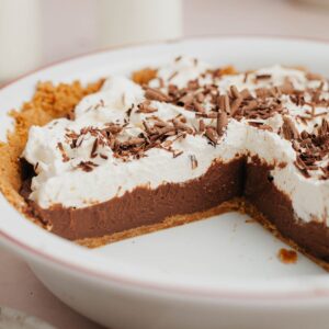 Image of Easy Chocolate Pudding Pie with a Graham Cracker Crust