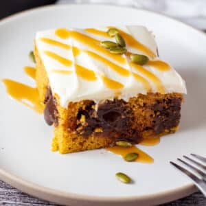 Pumpkin Fudge Poke Cake