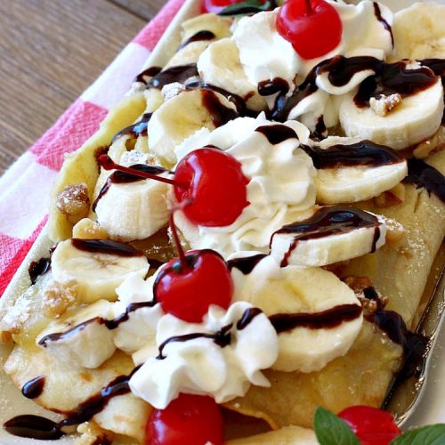 Banana Split Breakfast Crêpes