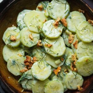 Image of Get the Recipe: Vegan Polish Cucumber Salad (Mizeria)