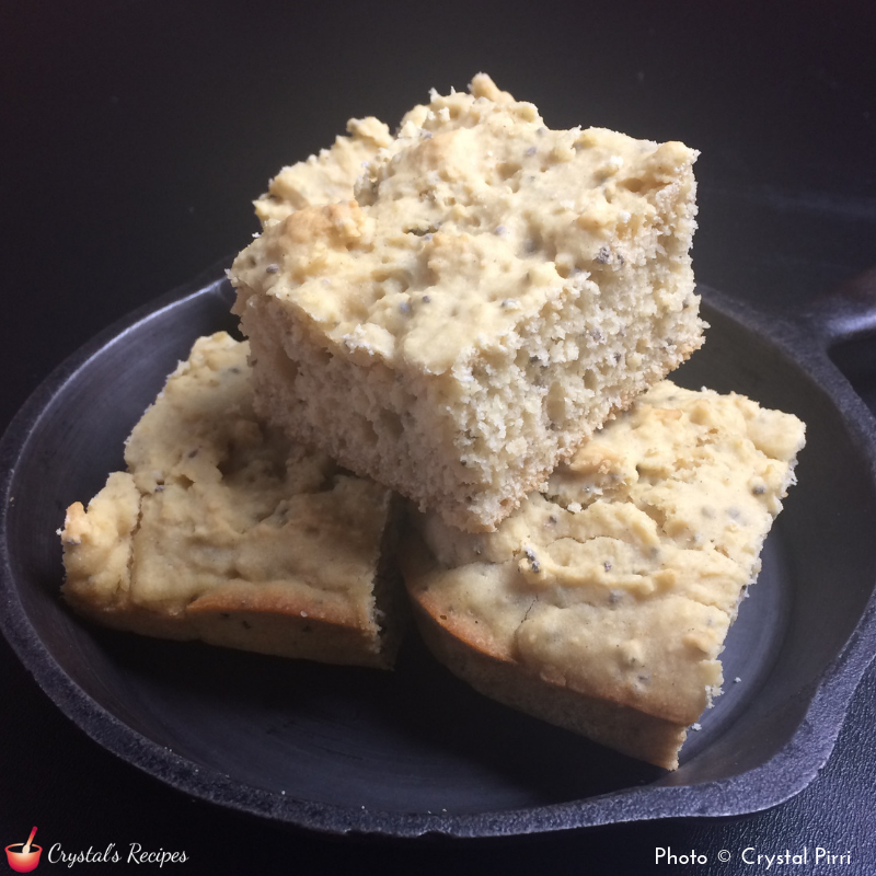 Image of Easy Vegan Cornbread with Chia Seeds