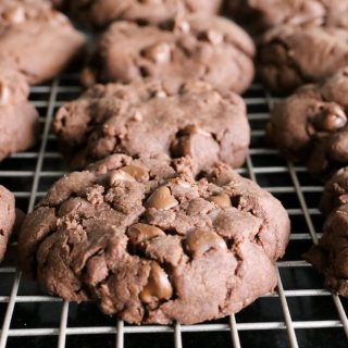 Vegan Dairy Free Double Chocolate Chip Cookies