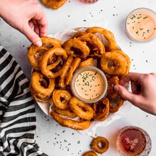 Beer battered onion rings
