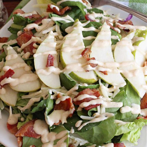 Image of Bacon Pear Salad with Romano Dressing