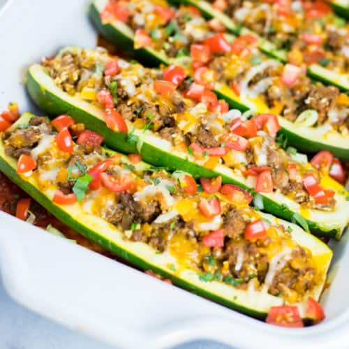 Image of Zucchini Taco Boats