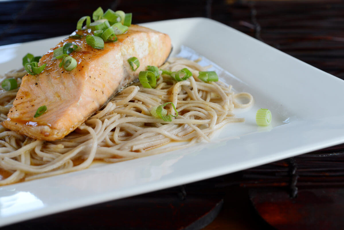 Image of Citrus Glazed Salmon with Soba Noodles