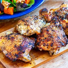 Image of Roasted Chicken Thighs With Oregano Garlic Marinade