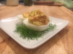Smoked Salmon Deviled Eggs