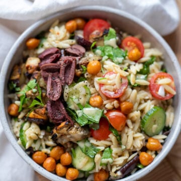 Lemon Tahini Orzo Salad