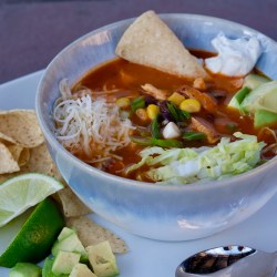 Image of Chicken Tortilla Soup with Roasted Hatch Chiles (GF)