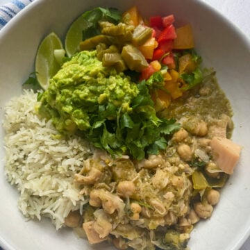 Image of Vegan Green Chile Verde with Jackfruit and Garbanzos