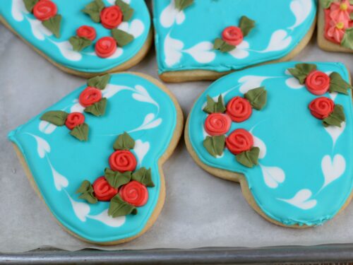 Decorated Heart Sugar Cookies