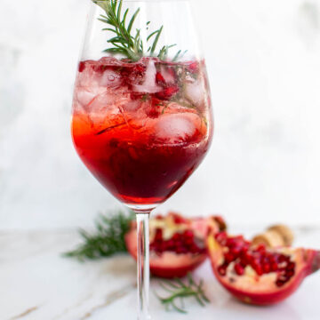 Pomegranate Campari Spritz