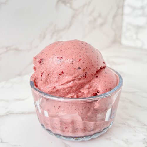Homemade Cherry Chocolate Chip Ice Cream (High Protein)