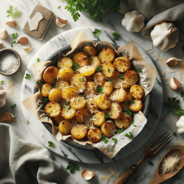 Thanksgiving Parmesan Garlic Roasted Potato Recipe: Golden and Crispy Delight