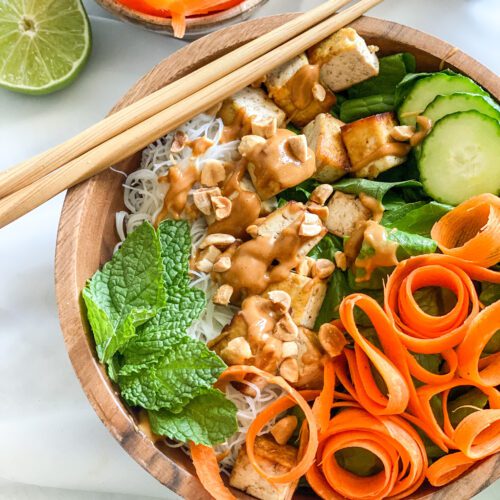 Vermicelli Noodles and Tofu Bowl