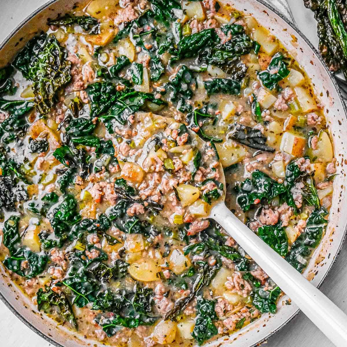 Image of Tuscan Kale Soup with Fennel Sausage & Potatoes