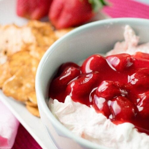 Image of Simple Strawberry Pretzel Salad Dip