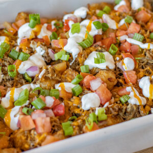 Loaded Pulled Pork Tater Tots