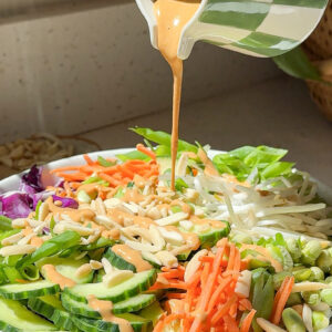 Image of Crunchy Thai Salad with Peanut Dressing