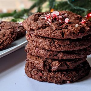 Double Chocolate Candy Cane Cookies