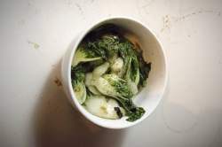 Healthy Stir-Fry of Bok Choy Shoots
