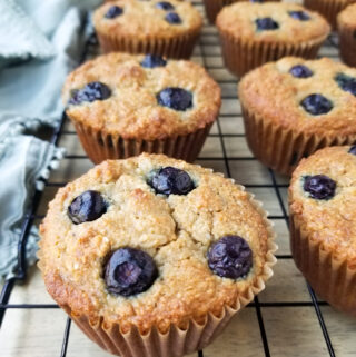 Image of Healthy Blueberry Banana Muffins