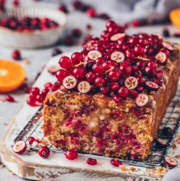 Cranberry Orange Bread (Vegan Loaf)