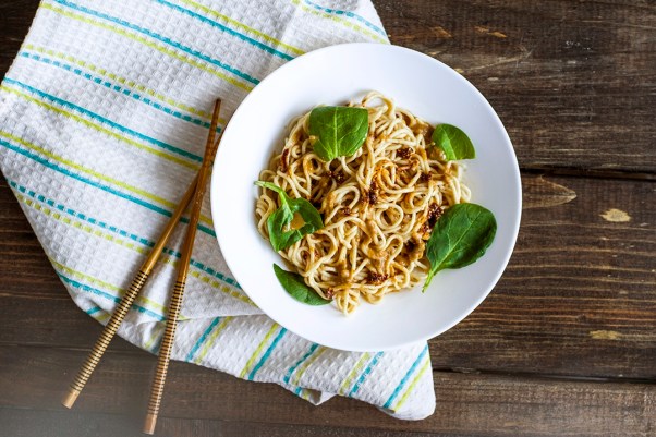 Image of Sesame Noodles with Spinach
