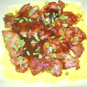 Pork Medallions with Yellow Rice