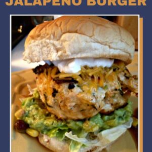 Cheddar Chicken Jalapeno Burger