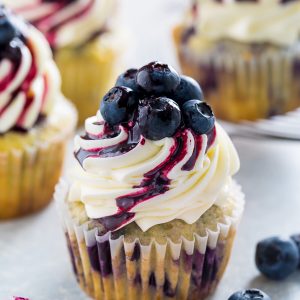 Image of White Chocolate Blueberry Cupcakes