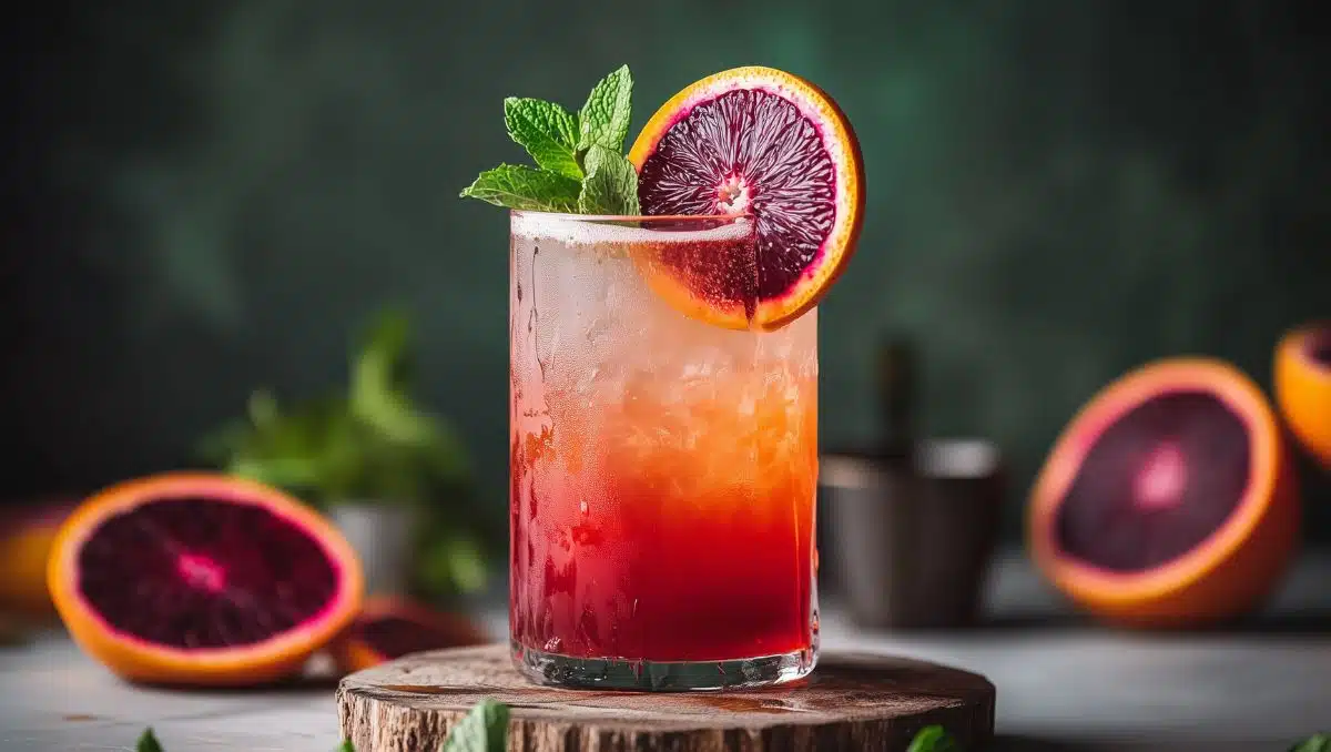 Blood Orange Turmeric Ginger Mocktail