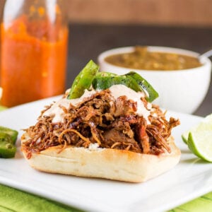 Image of Mexican Torta Recipe with Chicken and Ancho-Lime Cream Sauce
