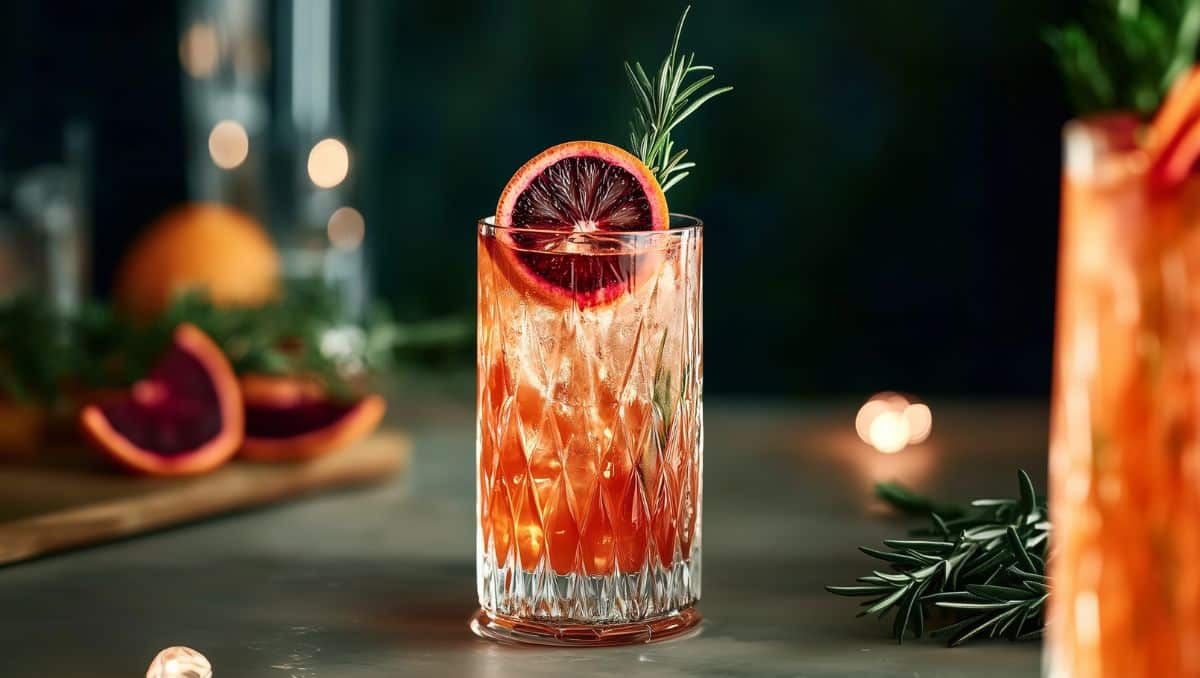 Blood Orange Sunshine Spritz Mocktail